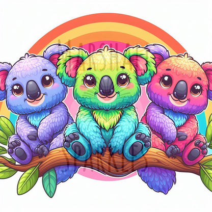 Koala Rainbow © 50x50 (print to order)