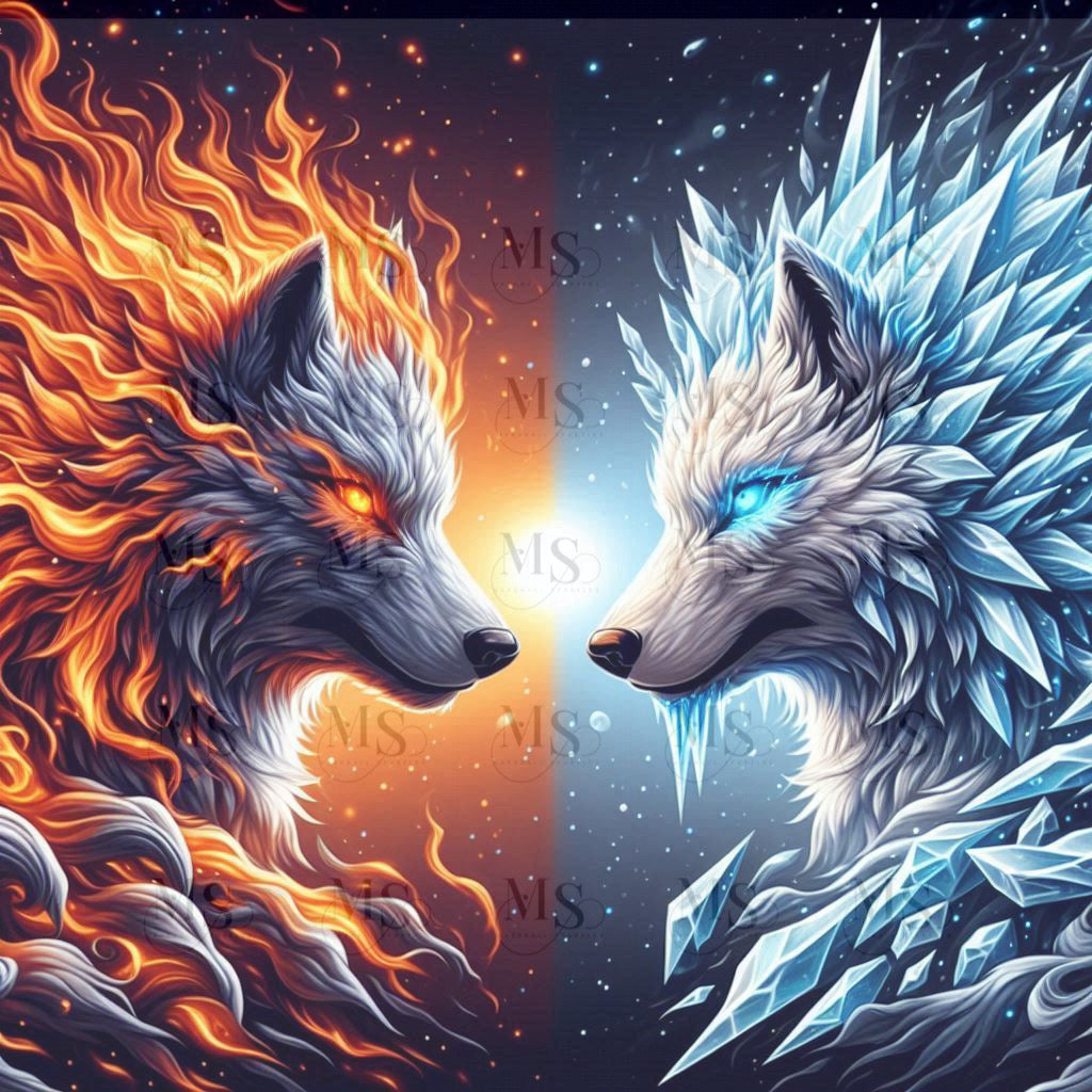 Fire Wolf Vs Ice Wolf 3 © 60x60