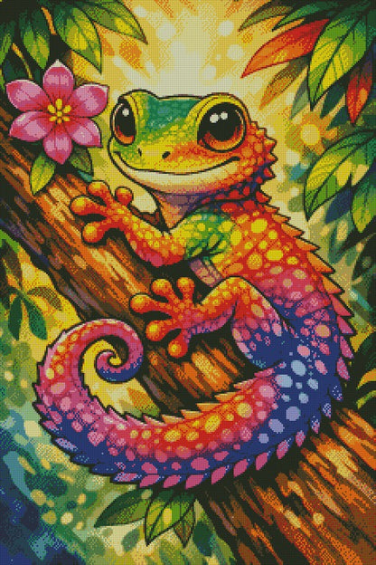 The Rainbow Gekko © 60x90