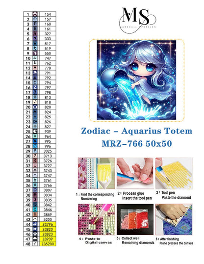 Zodiac -  Aquarius Totem © 50x50
