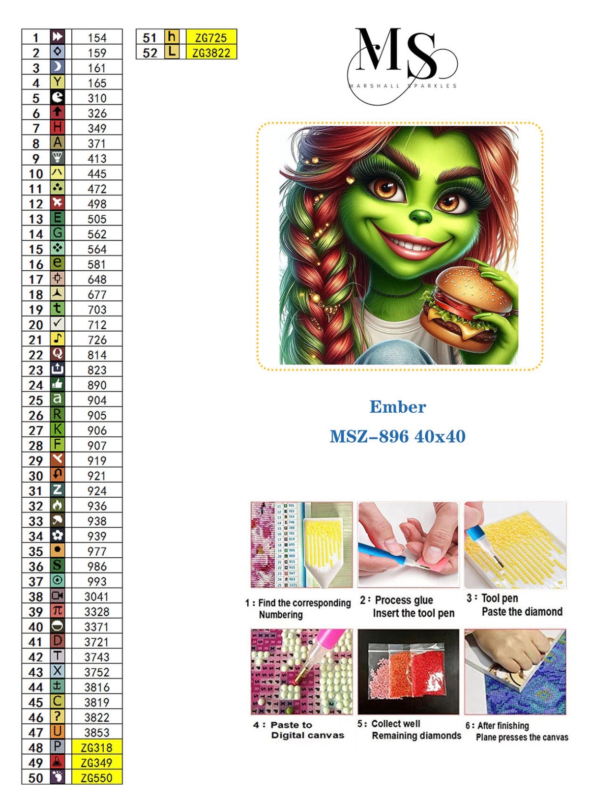 Ember © 40x40 Square Sparkles Drill™