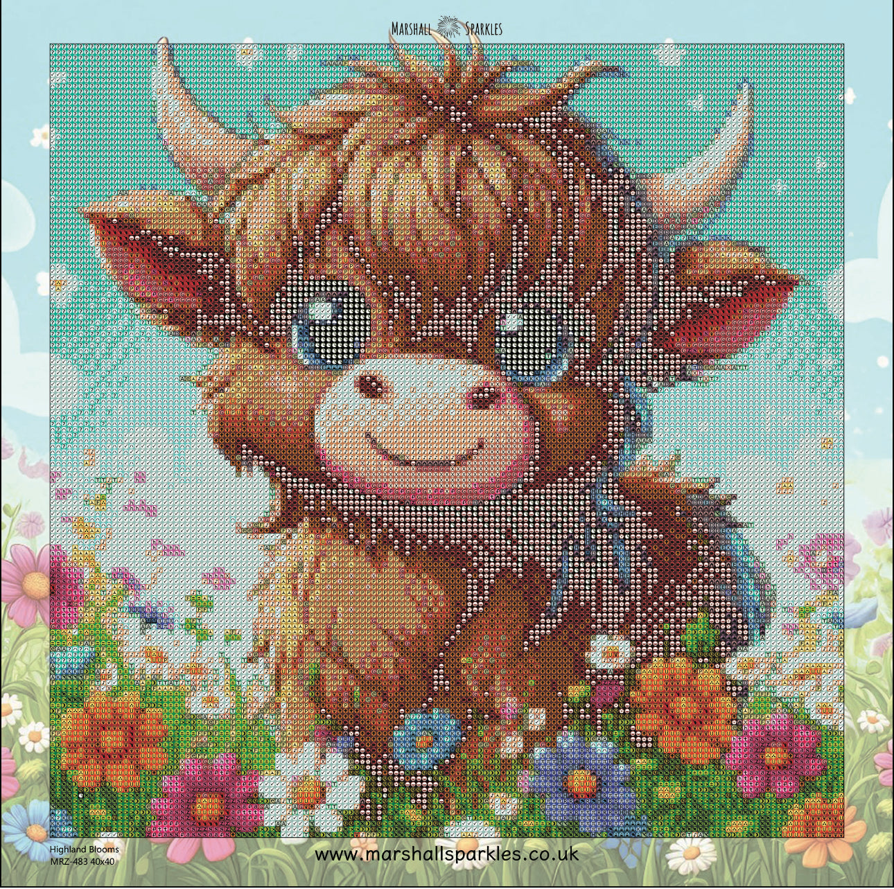 Highland Blooms © 40x40 Round Fairy Drill