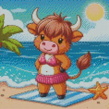 12 Months of Highland Cows © 30x30 free birthday canvas