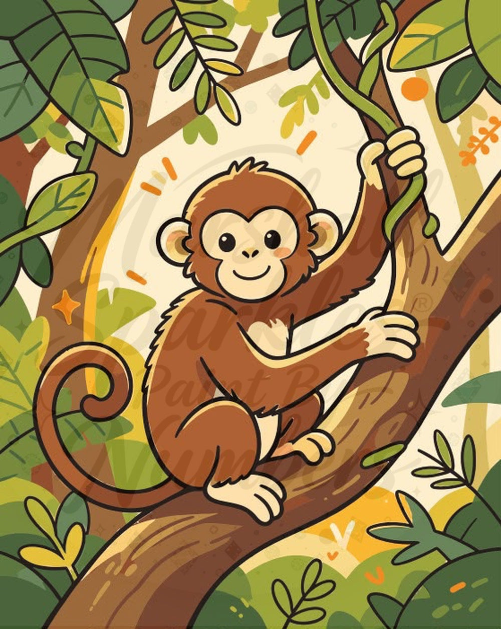 PBN - Monkey MS021 © 40x50