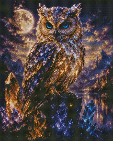 Moonlit Crystal Guardian © 60x75 by CrazyLoneWolf