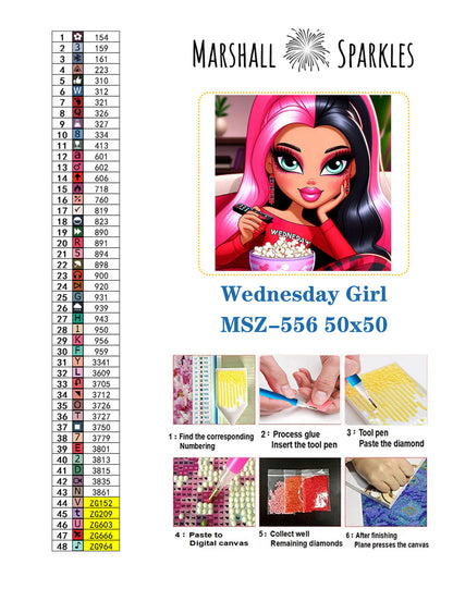 Wednesday Girl © 50x50 - (print to order)