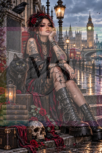 Midnight Rebel of London © 60x90 by NAT Art Creations