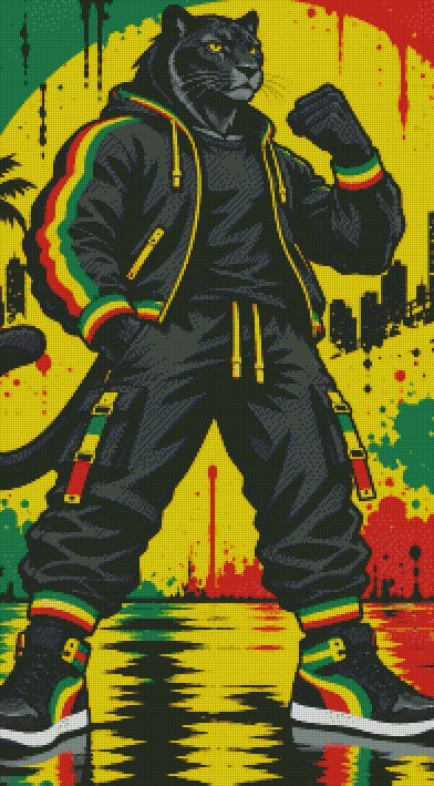 Rasta The Panther © 50x90 by CrazyLone Wolf