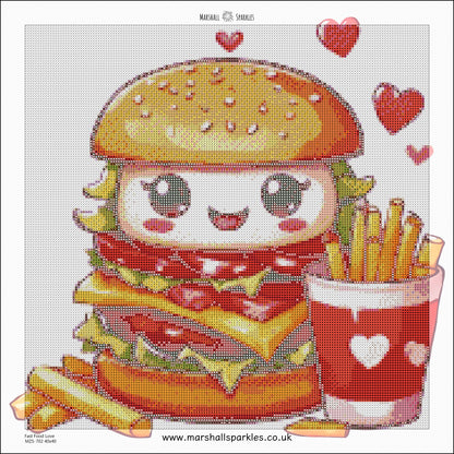 February Fast Food Love © 40x40 Square Full Fairy Drill