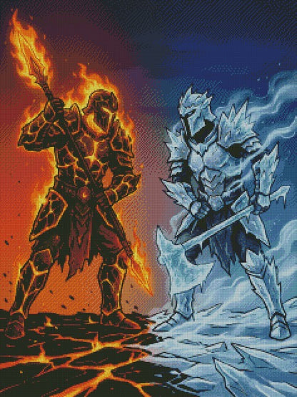 Fire & Ice Warriors © 60x80