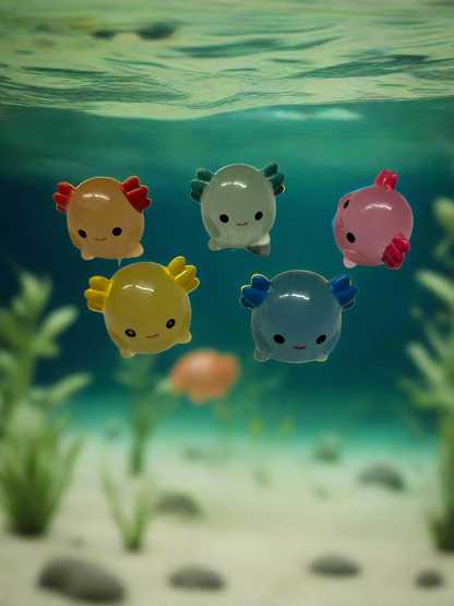 34 Chunky Glow in the Dark Axolotl Cover Minder