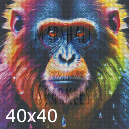 Monkey Splat © 40x40 Round with AB