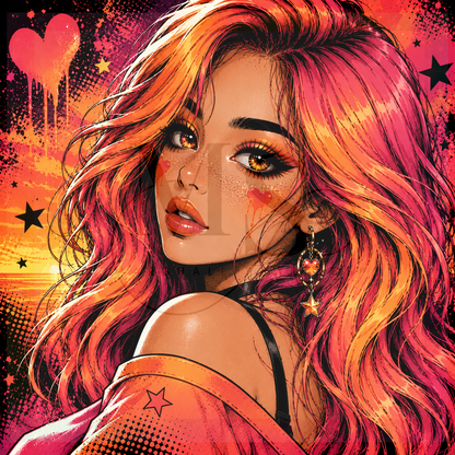 Sunset Pop © 60x60 by CrazyLone Wolf