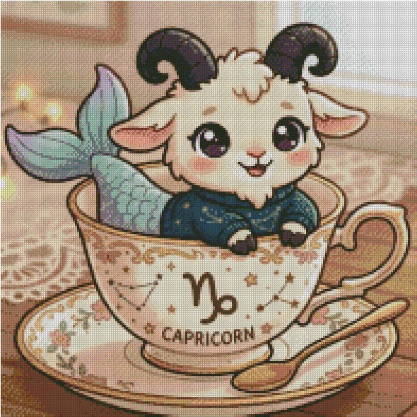 The Teacup Zodiac - Capricorn © 50x50 by RG Designs