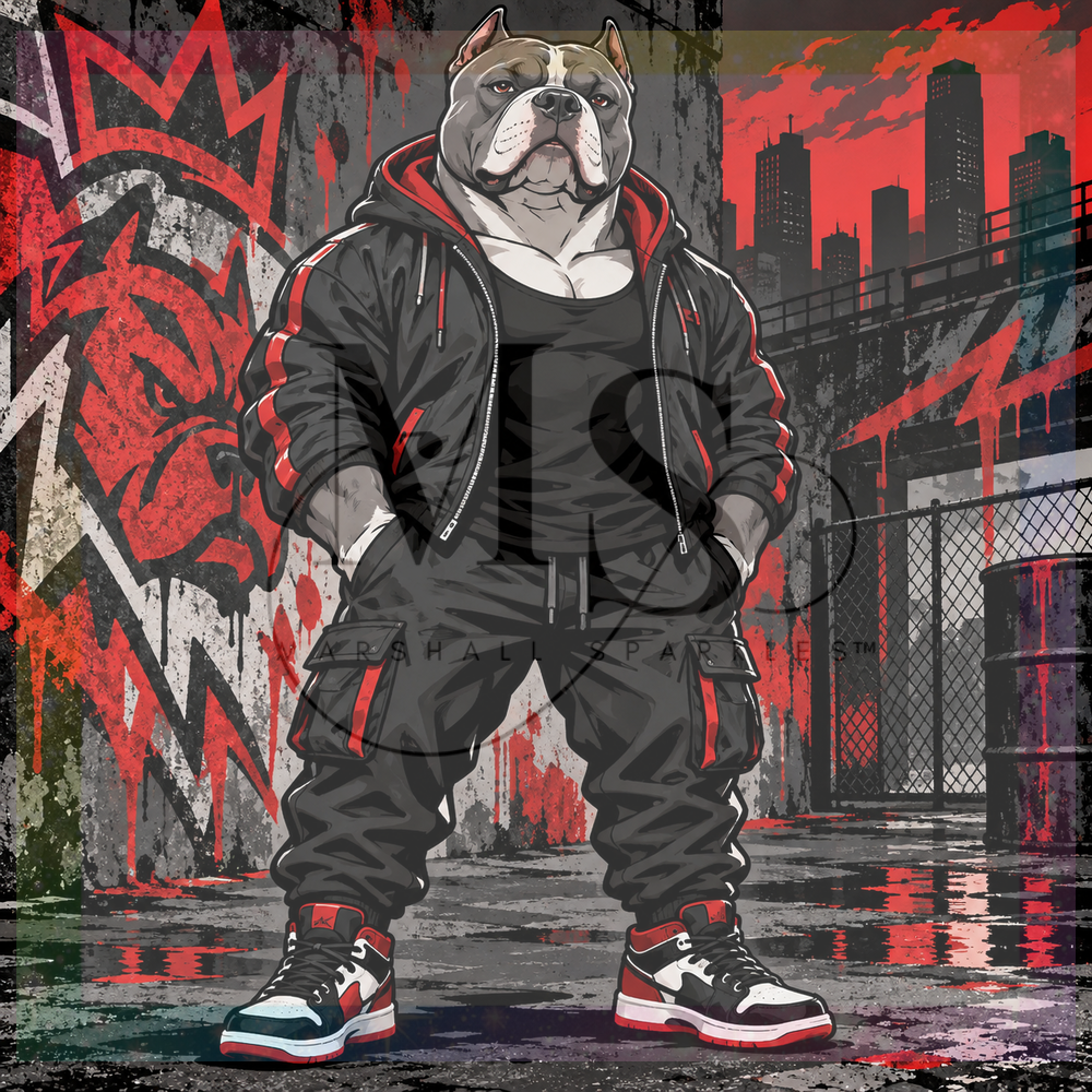 REDLINE BULLY © 60x60 by CrazyLone Wolf