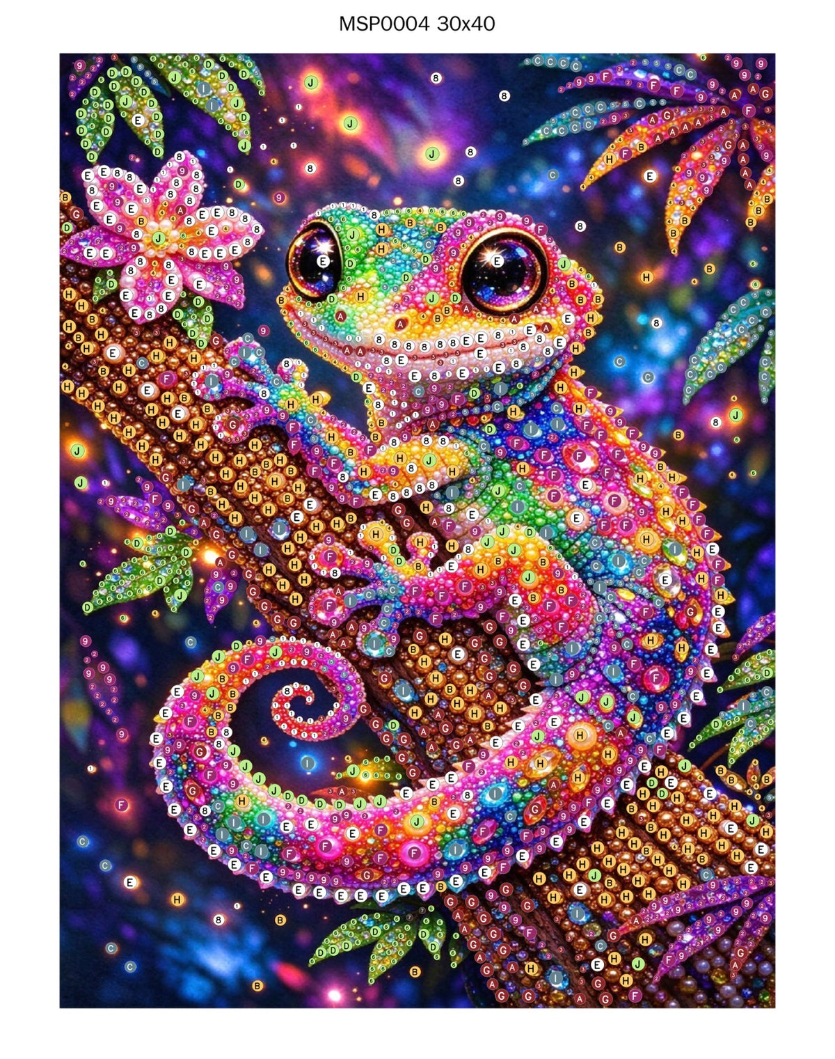 Neon Gekko © 30x40 Pearl Painting