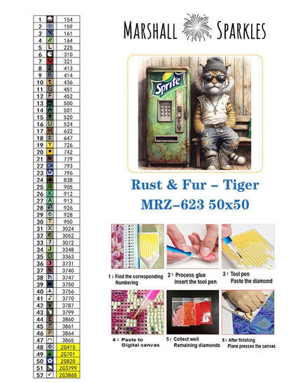 Rust & Fur - Tiger © 50x50 (print to order)