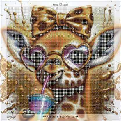 April Milkshake Giraffe © 40x40 Round Fairy Drill