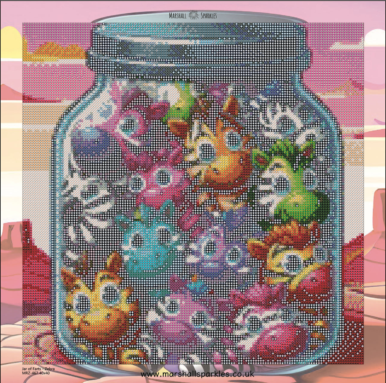 Jar of Farts - Zebra 40x40 - (print to order)