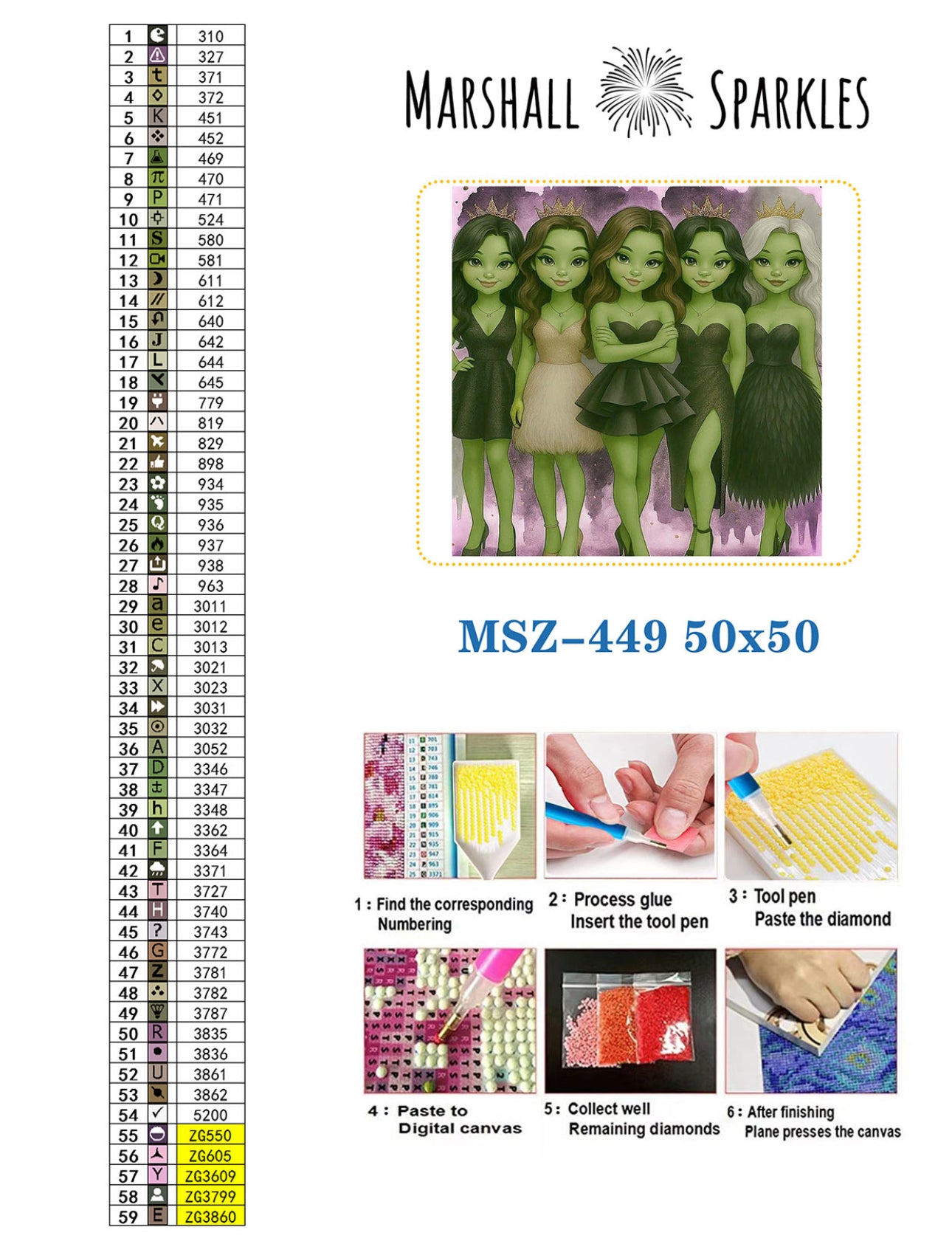 Pretty Little Green Girls © 50x50