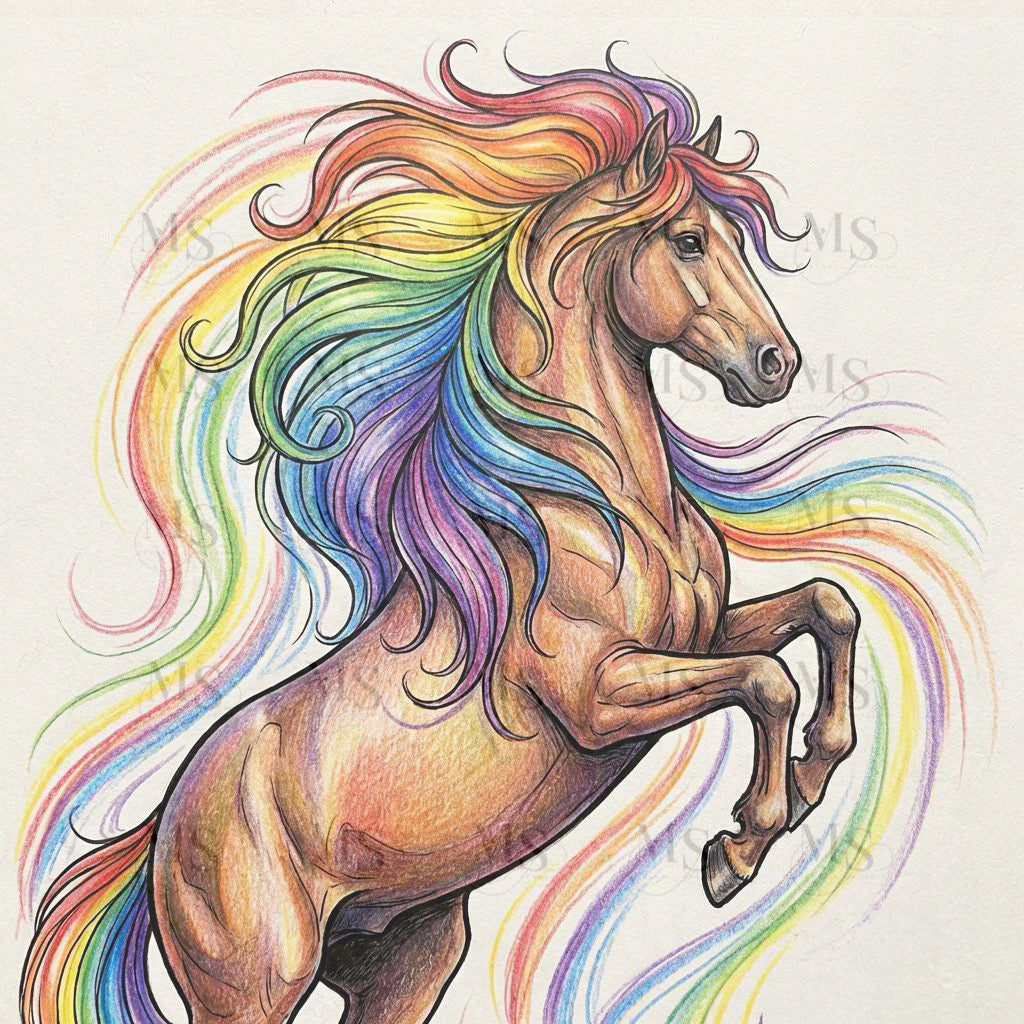 Fire & Ice Horse © 50x50