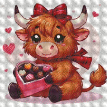 12 Months of Highland Cows © 30x30 free birthday canvas