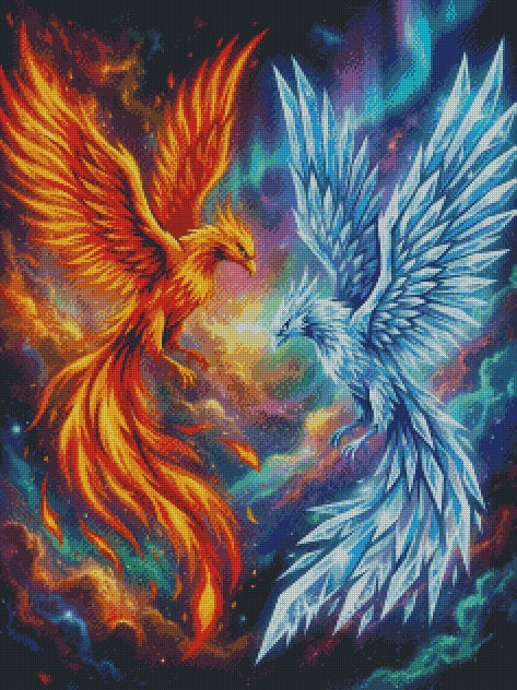 Fire & Ice Phoenix © 60x80