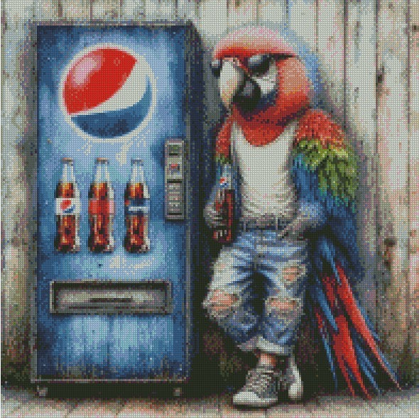 Rust & Fur - Parrot © 50x50 (print to order)