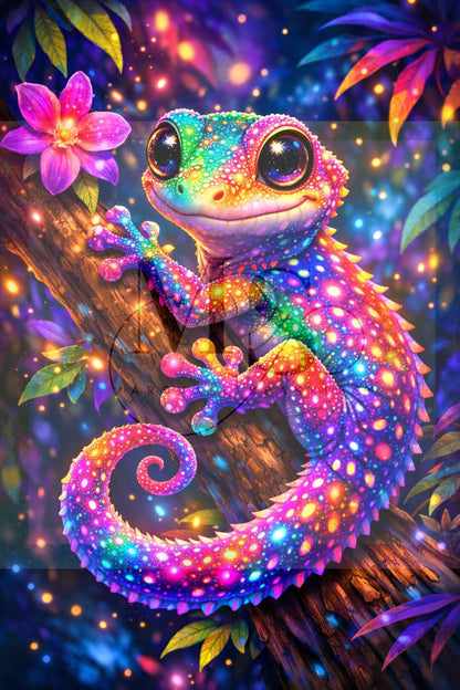 Neon Gekko © 30x40 Pearl Painting