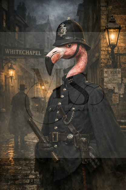 Flam-Bobby on Patrol © 50x75 by NAT Art Creations