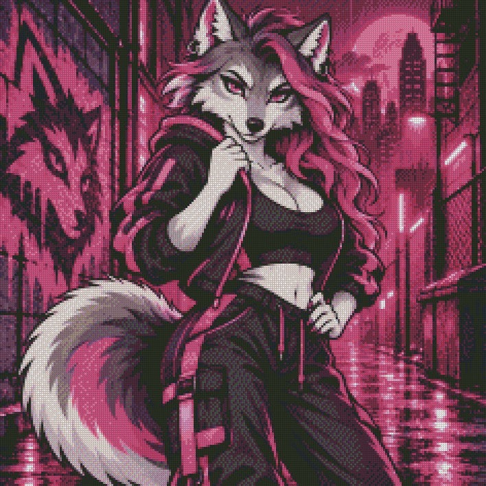 Nova the Wolf © 60x60 by CrazyLone Wolf