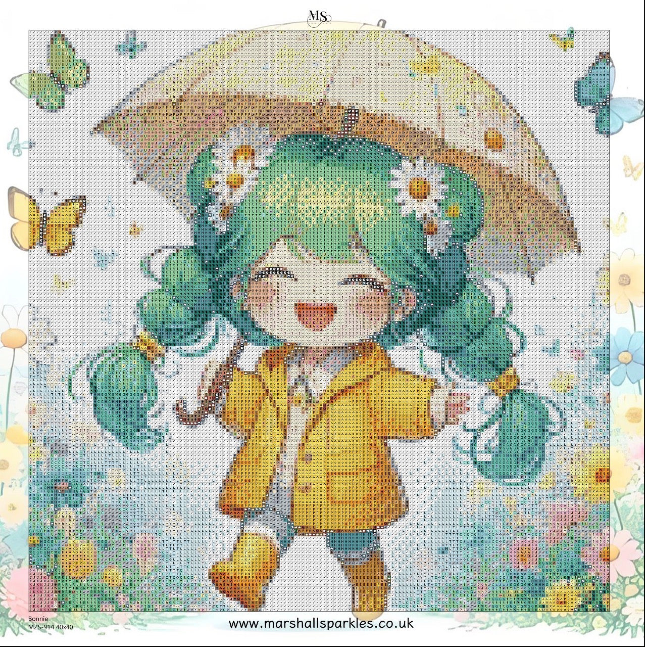 Bonnie © 40x40 square full fairy drill