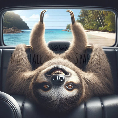 February Just chilling - Sloth © 50x50 Round Fairy Drill