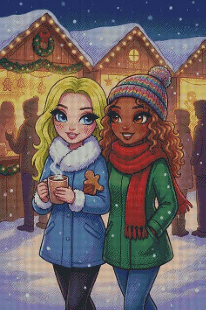 Christmas Market Besties © 60x90