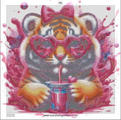 June Milkshake Tiger © 40x40 Square Fairy Drill