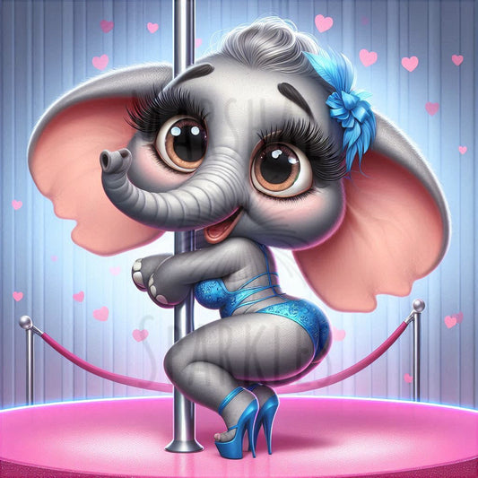Pink Pony Club Elephant © 50x50