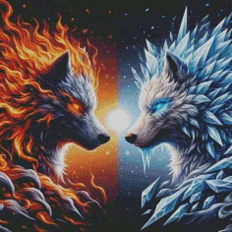 Fire Wolf Vs Ice Wolf 3 © 60x60