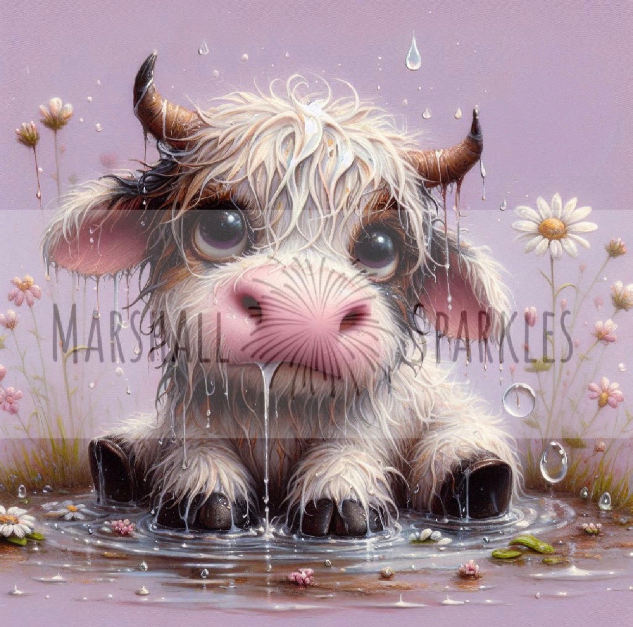 Daisy Collection - Highland Cow © 40x40
