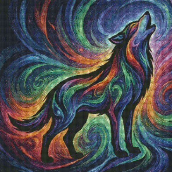 Fire & Ice Wolf © 50x50