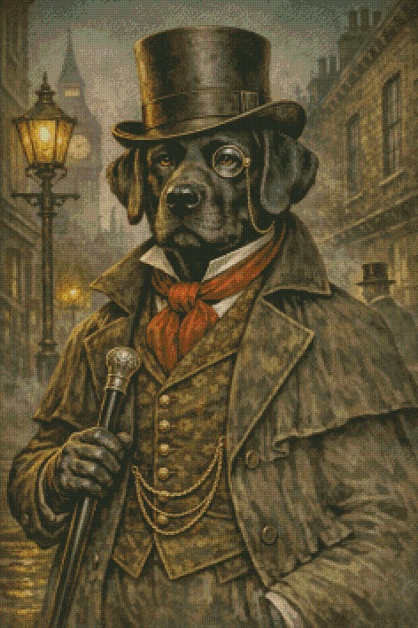Larry the English Gentleman © 60x90 by NAT Art Creations