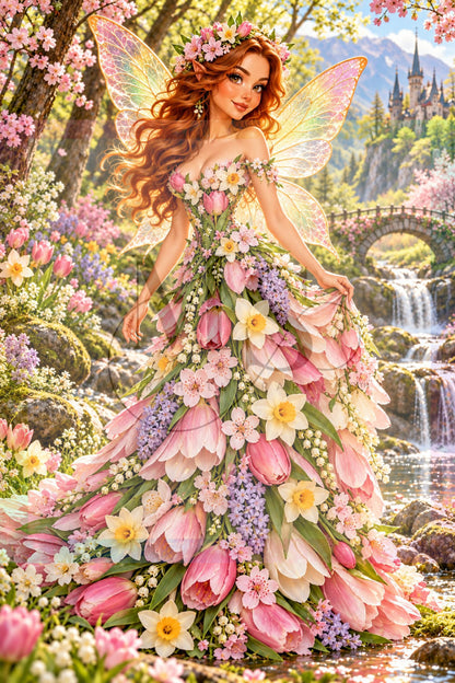 Spring Fairy © 60x90 by NAT Art Creations