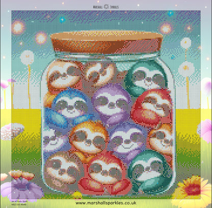 Jar of Farts - Sloth  40X40  (print to order)
