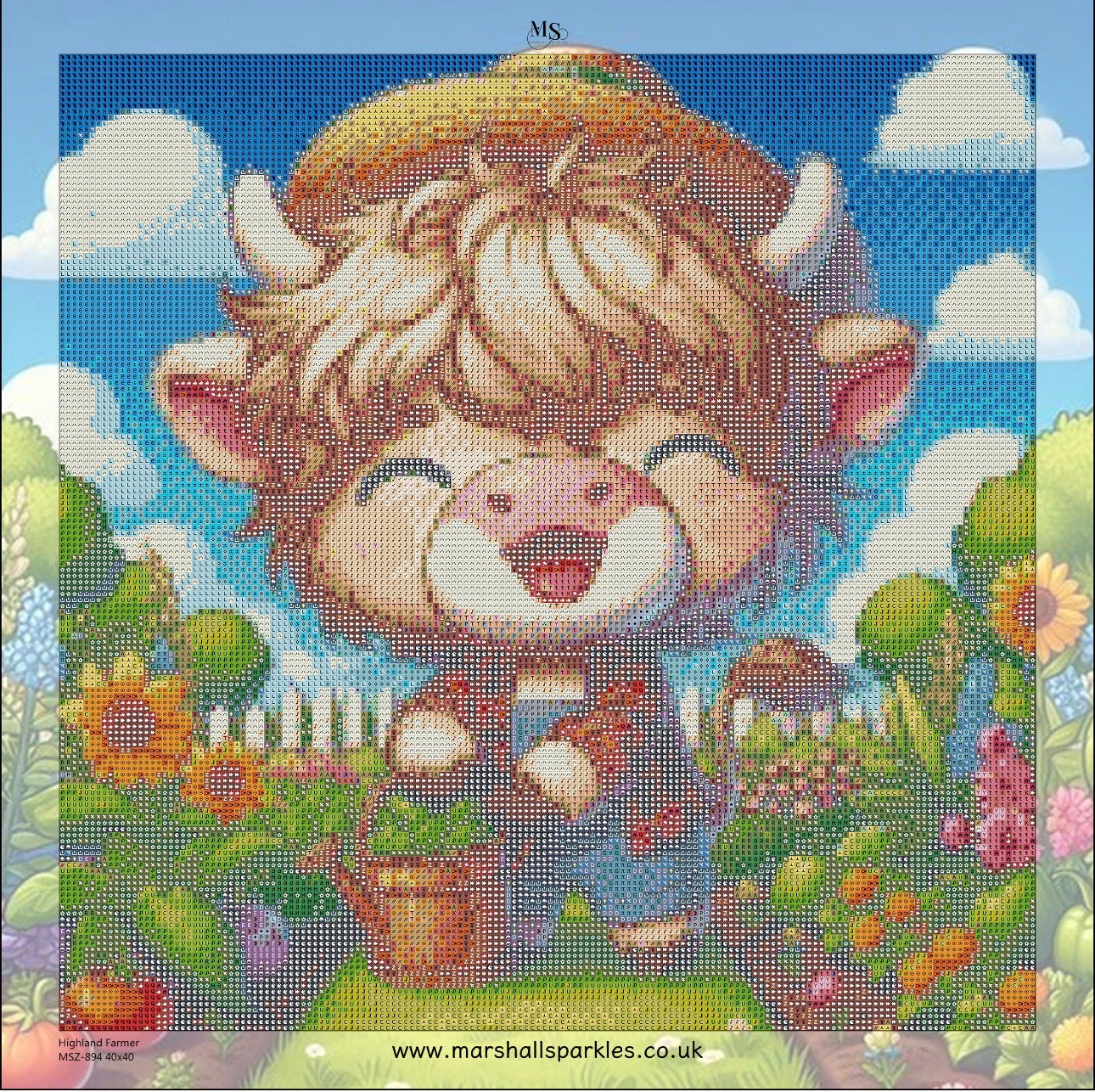 June Highland Farmer © 40x40 square fairy