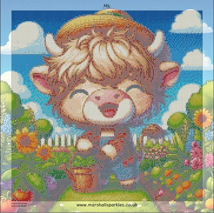 June Highland Farmer © 40x40 square fairy