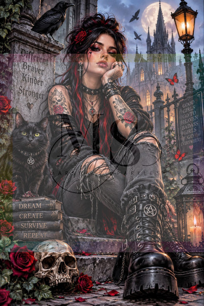 The Gothic Rose © 60x90 by NAT Art Creations