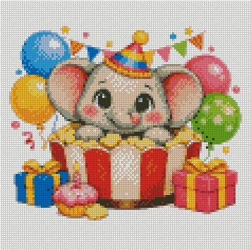 12 Months of Animal Popcorn © 30x30 (12 canvas + free birthday canvas)