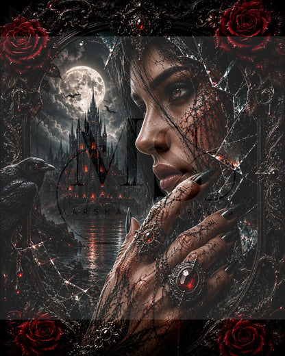 Moonlit Gothic Rose © 60x75 by CrazyLoneWolf