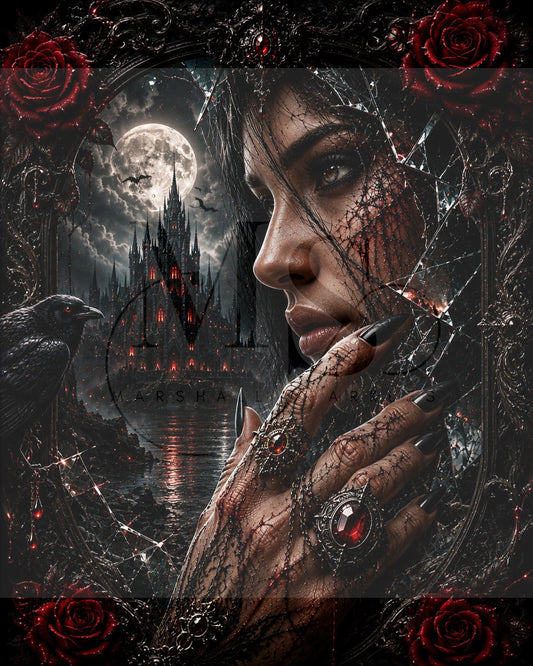 Moonlit Gothic Rose © 60x75 by CrazyLoneWolf
