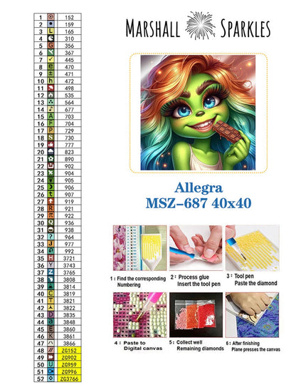 February Allegra © 40x40 Square Fairy drill