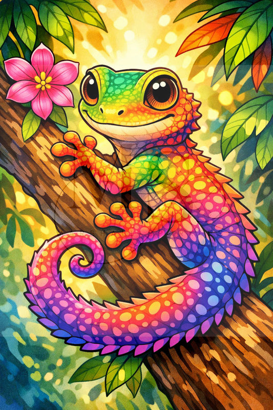 The Rainbow Gekko © 60x90